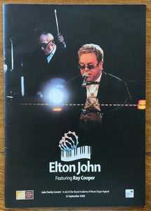 Elton John Ray Cooper Original Concert Programme Royal Albert Hall London 22nd Sep 2009