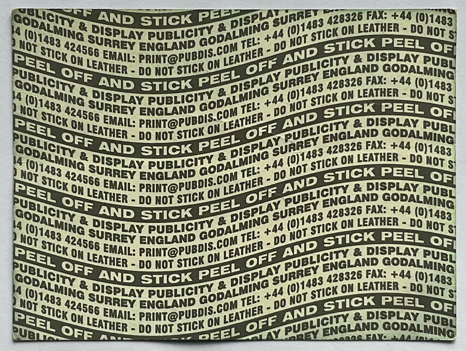 Stereophonics Original Unused Concert Backstage Pass Ticket SECC Glasgow 3rd Mar 2010