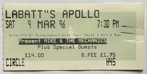 Mike & the Mechanics Original Used Concert Apollo Theatre Manchester 9th Mar 1996