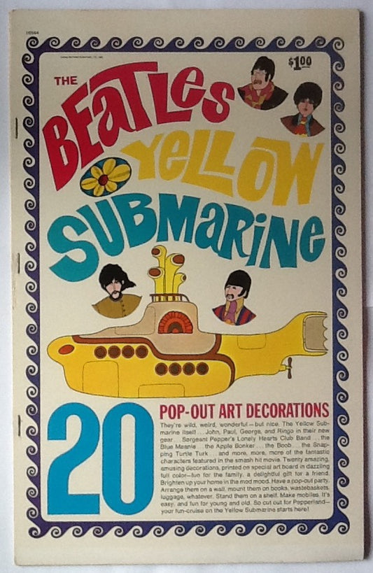 Beatles Yellow Submarine Original 20 Pop - Out Art Decorations Booklet 1968