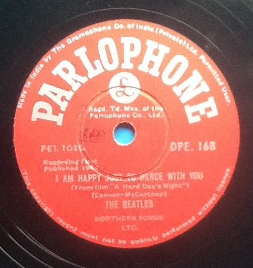 Beatles I Should Have Known Better - I'm Happy Just to Dance With You 2 Track NMint 10" 78rpm Vinyl Single India
