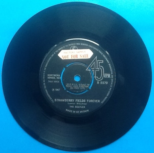 Beatles Strawberry Fields Forever7" Factory Sample Demo 1967