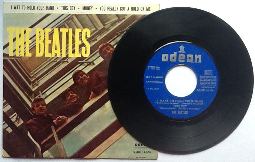 Beatles I Want To Hold Your Hand 4 Track NMint 7" E.P. Vinyl Picture Sleeve Spain 1964