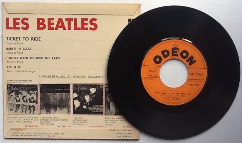 Beatles Ticket To Ride 4 Track NMint 7