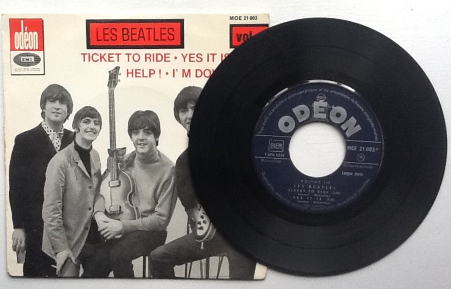 Beatles Volume 3 Ticket To Ride 4 Track 7" E.P. Vinyl Picture Sleeve France 1965