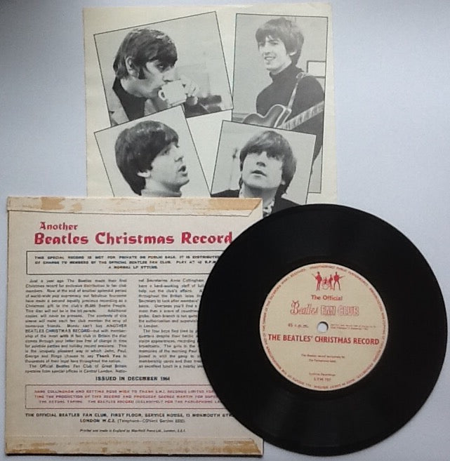 Beatles Another Christmas Record 7” Fan Club Flexi With Newsletter 1964