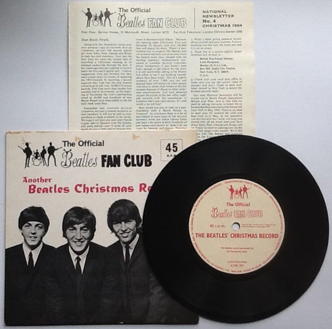 Beatles Another Christmas Record 7” Fan Club Flexi With Newsletter 1964