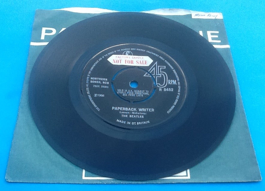 Beatles Paperback Writer 2 Track 7" NMint Factory Sample Demo UK 1966