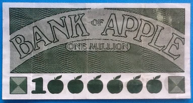 Beatles Apple Promotional Bank of Apple One Million Bank Note