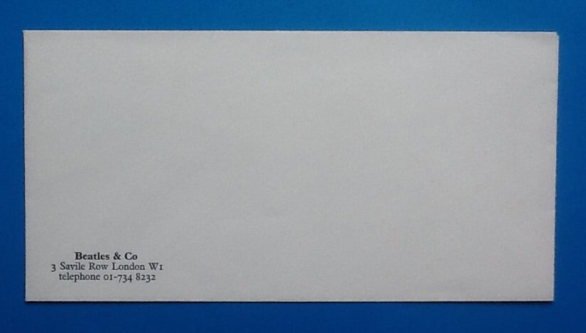 Beatles Original Unused Apple Savile Row Envelope