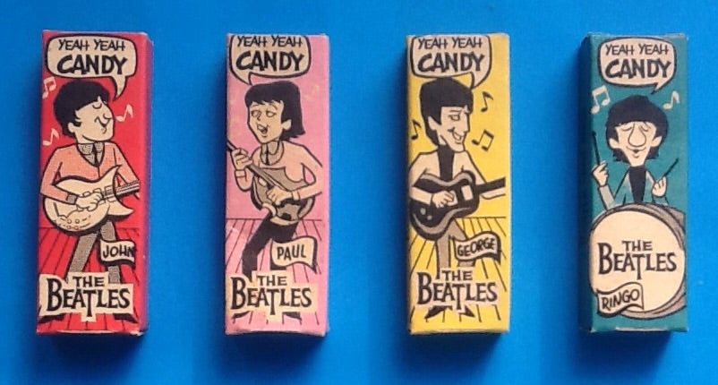 Beatles Set of 4 Original Candy Stick Boxes