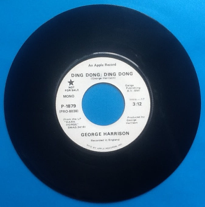 George Harrison Ding Dong; Ding Dong 2 Track 7" NMint Promo USA 1974