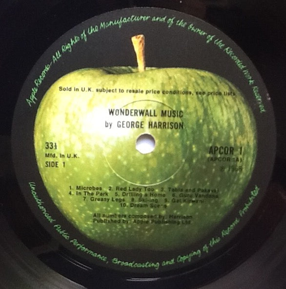 Beatles George Harrison Wonderwall 19 Track First Pressing Mono Album LP Apple UK 1968