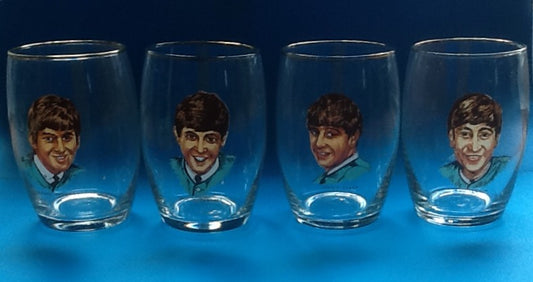 Beatles Set of 4 J&L Drinking Glasses 1963