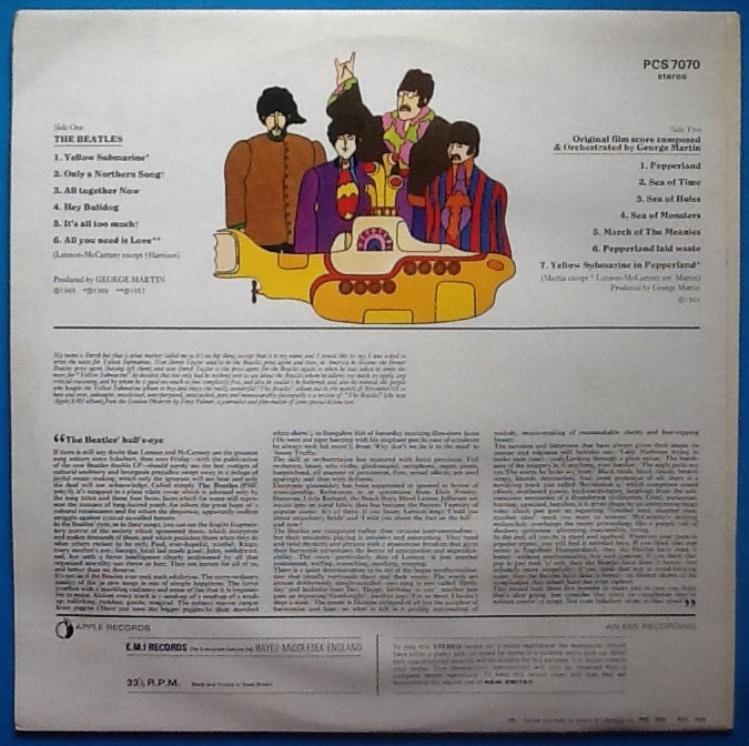 Beatles Yellow Submarine 12 Track NMint Factory Sample Promo Demo Vinyl LP ALbum UK 1976