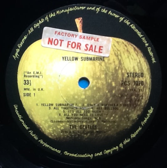 Beatles Yellow Submarine 12 Track NMint Factory Sample Promo Demo Vinyl LP ALbum UK 1976