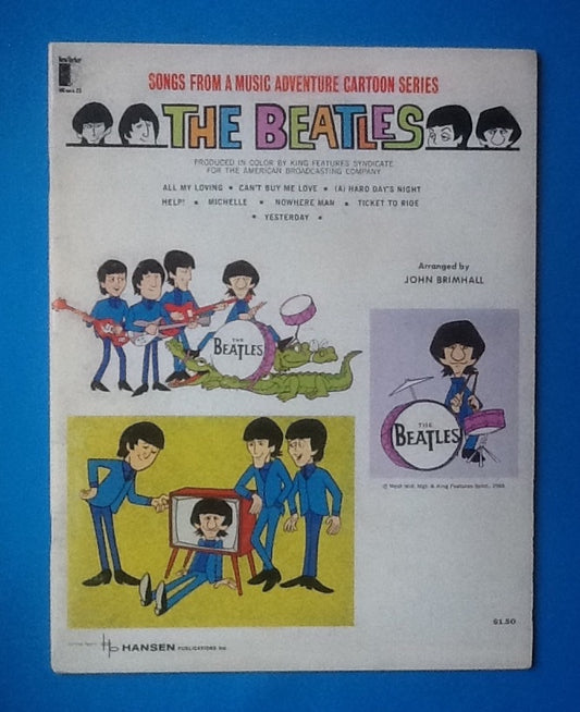 Beatles Songs From A Music Adventure Cartoon Series Songbook 1966