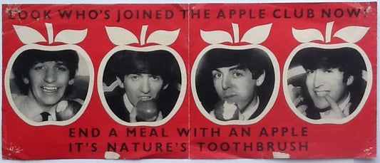 Beatles British Dental Council Apple Club Promo Poster UK 1965