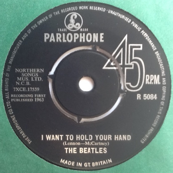 Beatles I Want to Hold Your Hand 2 Track NMint 7" Factory Sample Promo Demo Vinyl Single UK 1963
