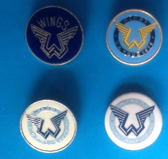Beatles Paul McCartney Wings Set of 4 Badges UK Tour 1979