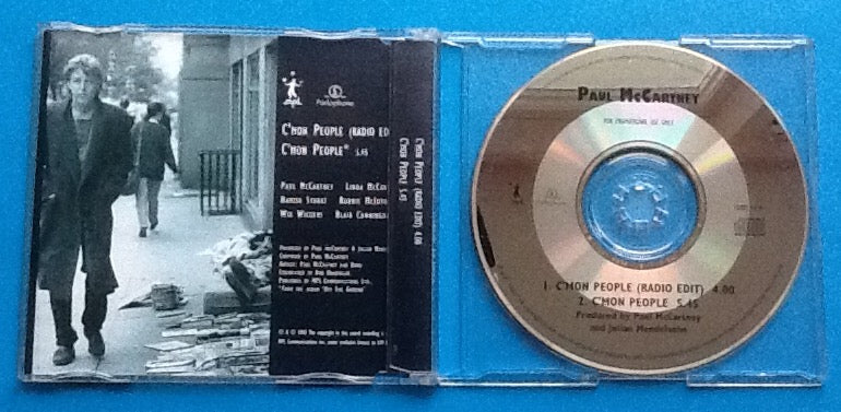 Paul McCartney C&#39;mon People 2 Track NMint Promo CD 1993