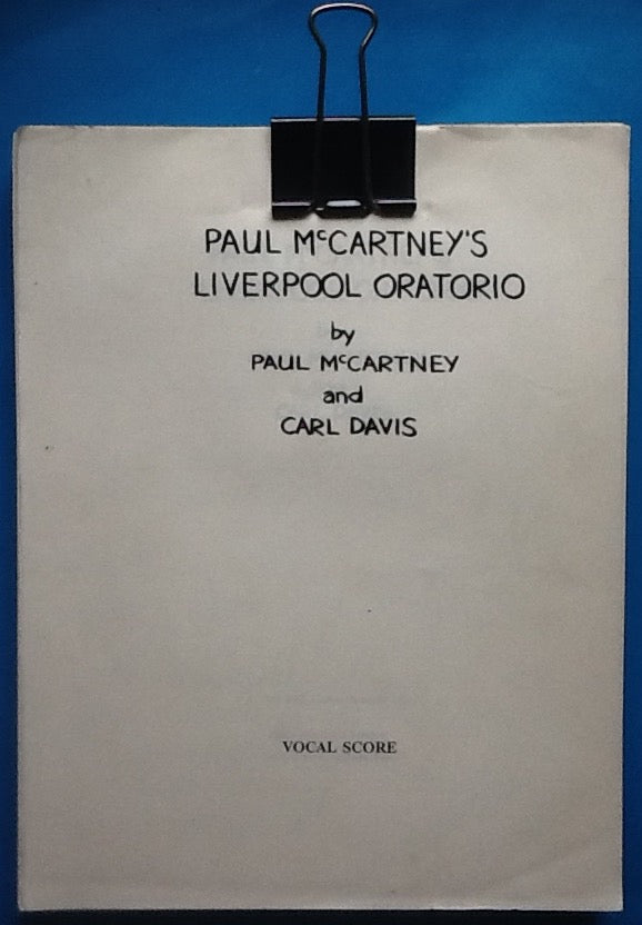 Beatles Paul McCartney Liverpool Oratorio Original Vocal Score 1991