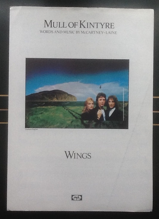 Beatles Paul McCartney Wings Mull of Kintyre Sheet Music 1977