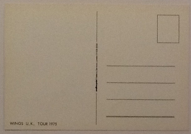 Beatles Paul McCartney Wings Original Unused Colour Postcard UK Tour 1975