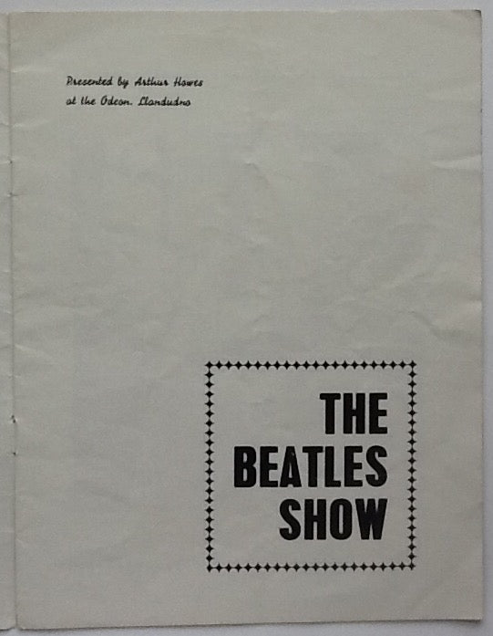 Beatles Original Concert Programme Odeon Theatre Llandudno 1963