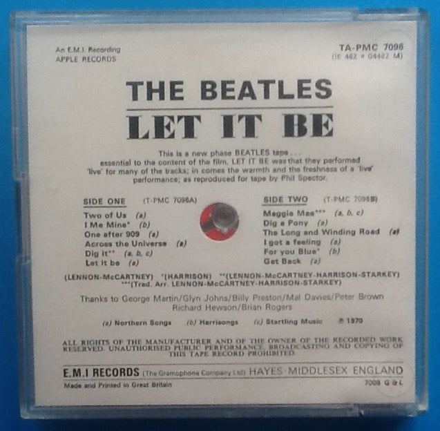 Beatles Let It Be Reel To Reel Mono Tape Jewel Case Packing Slip UK 1970
