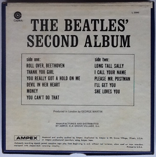 Beatles Second Album NMint 4 Track Reel To Reel 7 1-2 IPS Stereo USA 1970