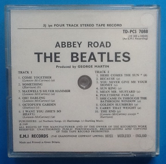 Beatles Abbey Road Reel To Reel Stereo Tape Jewel Case 1969