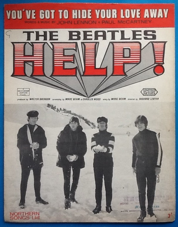 Beatles Help! Original Sheet Music Northern Songs 1965