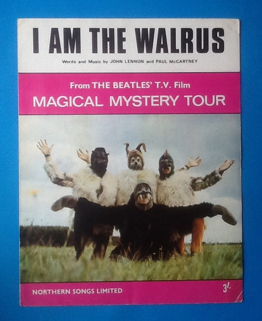 Beatles I Am The Walrus UK Sheet Music 1967