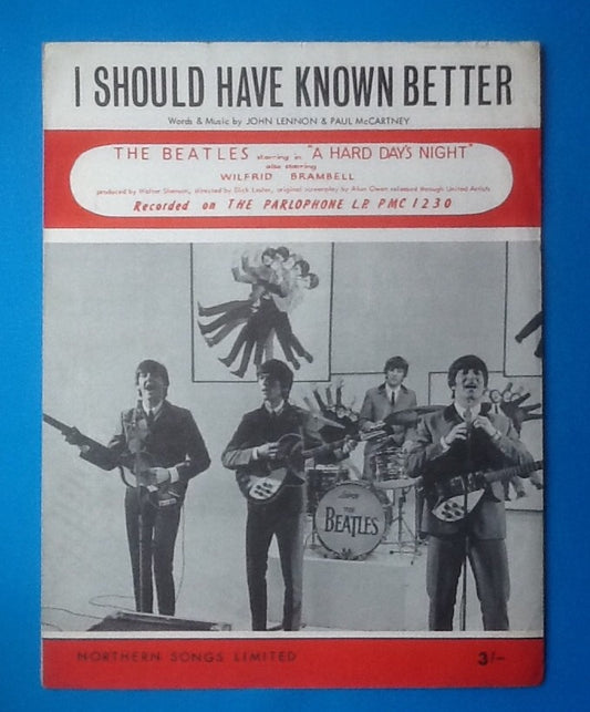 Beatles I Should Have Known Better UK Sheet Music 1964