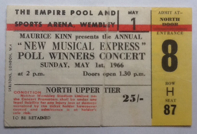 Beatles Rolling Stones The Who Original Concert Ticket London 1966