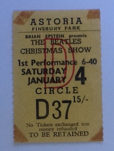 Beatles Original Concert Ticket London 1964