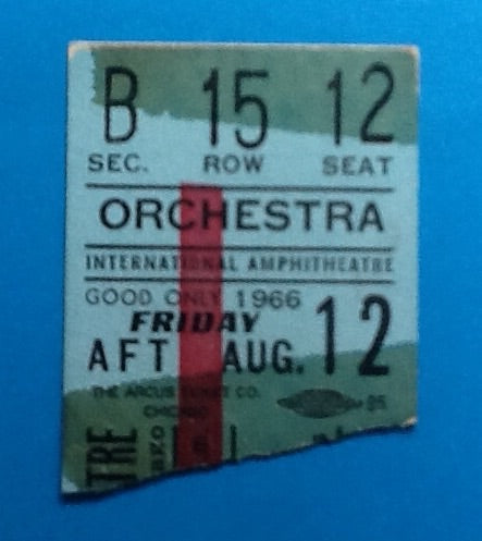 Beatles Original Used Concert Ticket Chicago 1966
