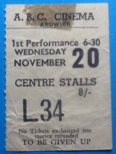 Beatles Concert Ticket Ardwick 1963