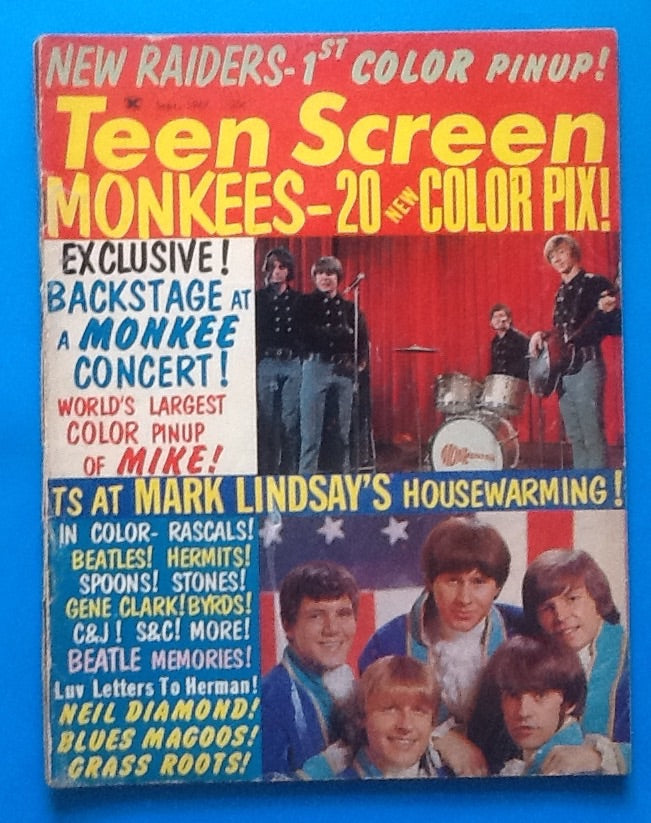 Teen Screen Magazine Monkees Beatles Sept 1967