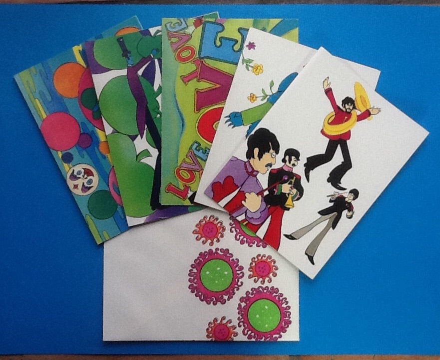 Beatles Complete Yellow Submarine 15 Greeting Cards Set 1968