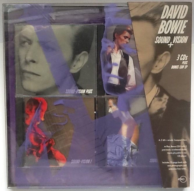 David Bowie Sound And Vision Rare Unplayed NMint 3 CD + CDV Box Set RYKO 1989