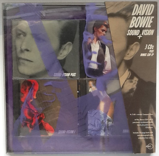 David Bowie Sound And Vision Rare Unplayed NMint 3 CD + CDV Box Set RYKO 1989