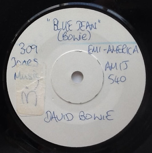 David Bowie Blue Jean 2 Track 7" White Label Test Pressing Vinyl South Africa 1984