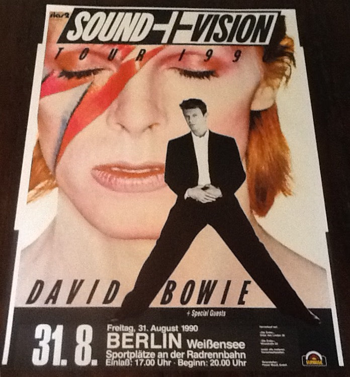 David Bowie Original Concert Tour Gig Poster Weißensee Berlin 1990