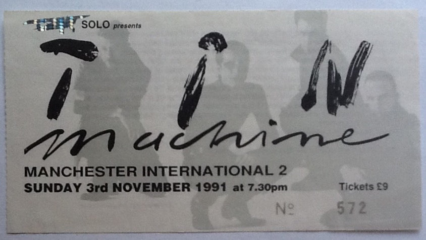 David Bowie Tin Machine Original Used Concert Ticket Manchester 1991