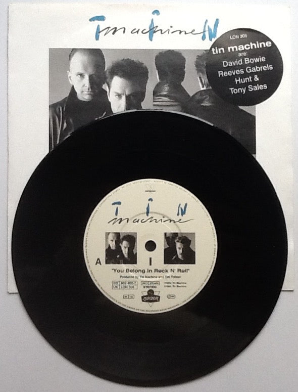 David Bowie Tin Machine You Belong in Rock N' Roll 7" NMint Vinyl Single Paper Label Picture Sleeve 1991
