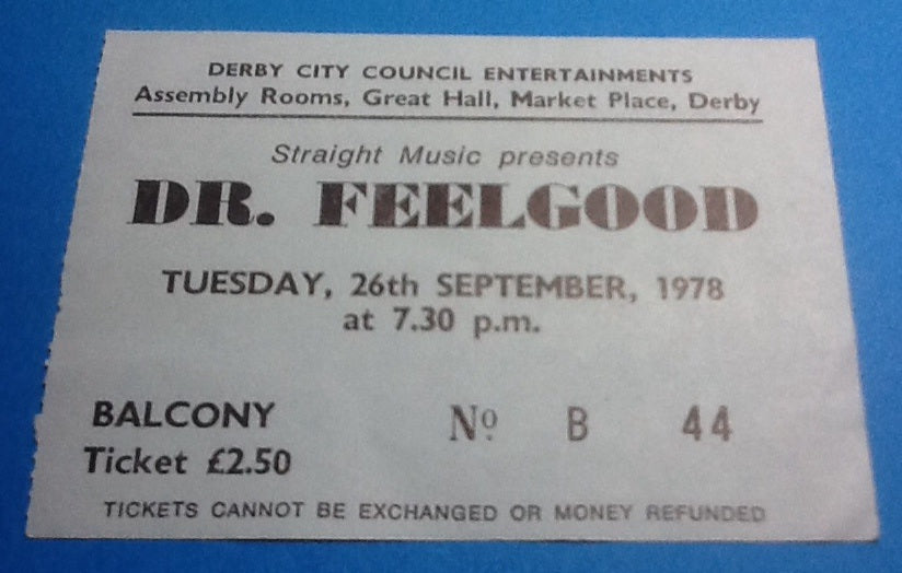Dr Feelgood Ticket Derby 1978