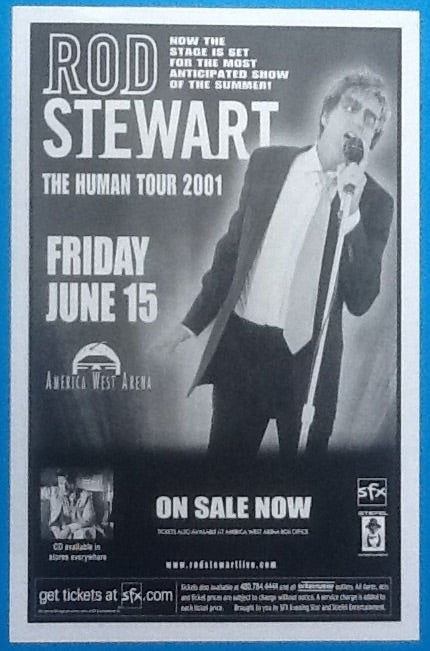 Eric Clapton Rod Stewart Handbill Flyer Phoenix 2001