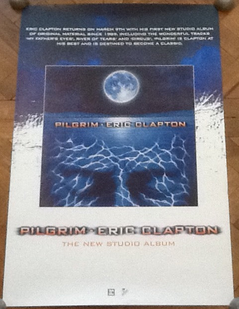 Eric Clapton Pilgrim Original Promo Poster Reprise Records 1998